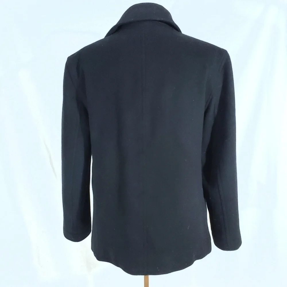 J. Crew Black Wool & Cashmere Winter Pea Coat - Picture 7 of 11